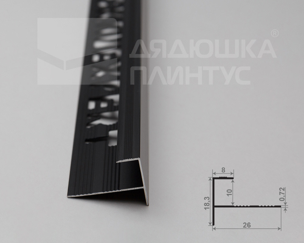 Профиль окантовочный Волшебная палочка Expert MSPKE 13.2700.15 10мм 2,7м Чёрный