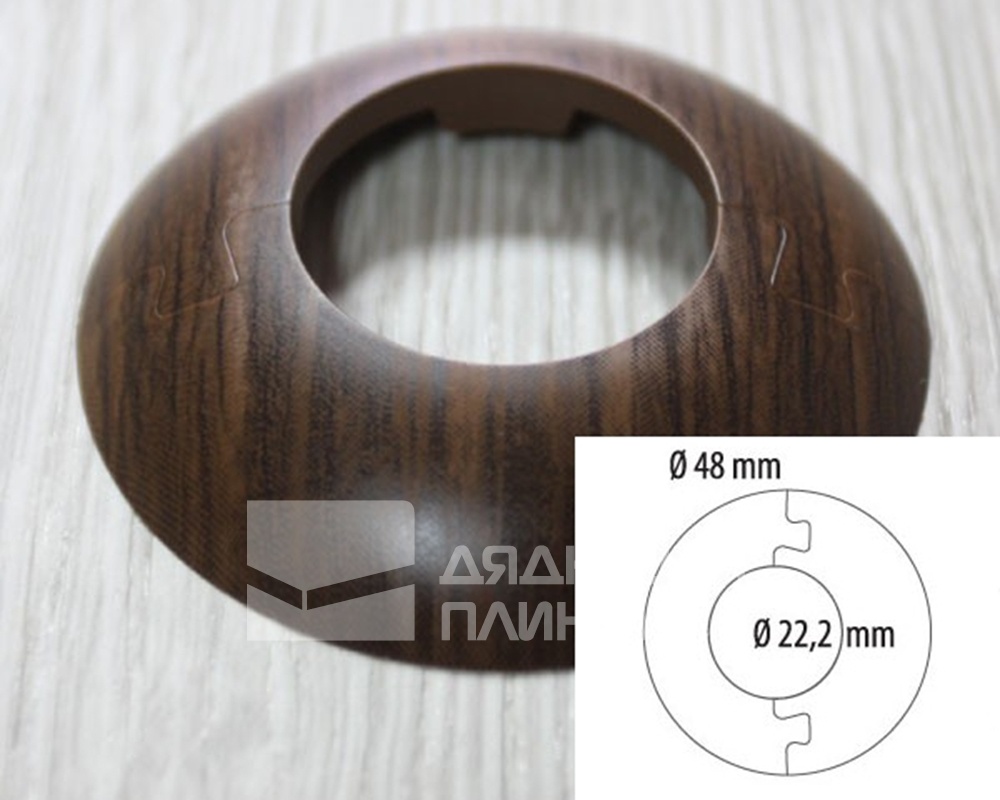 Розетта для труб ПВХ Cezar D22 M106 Хикори