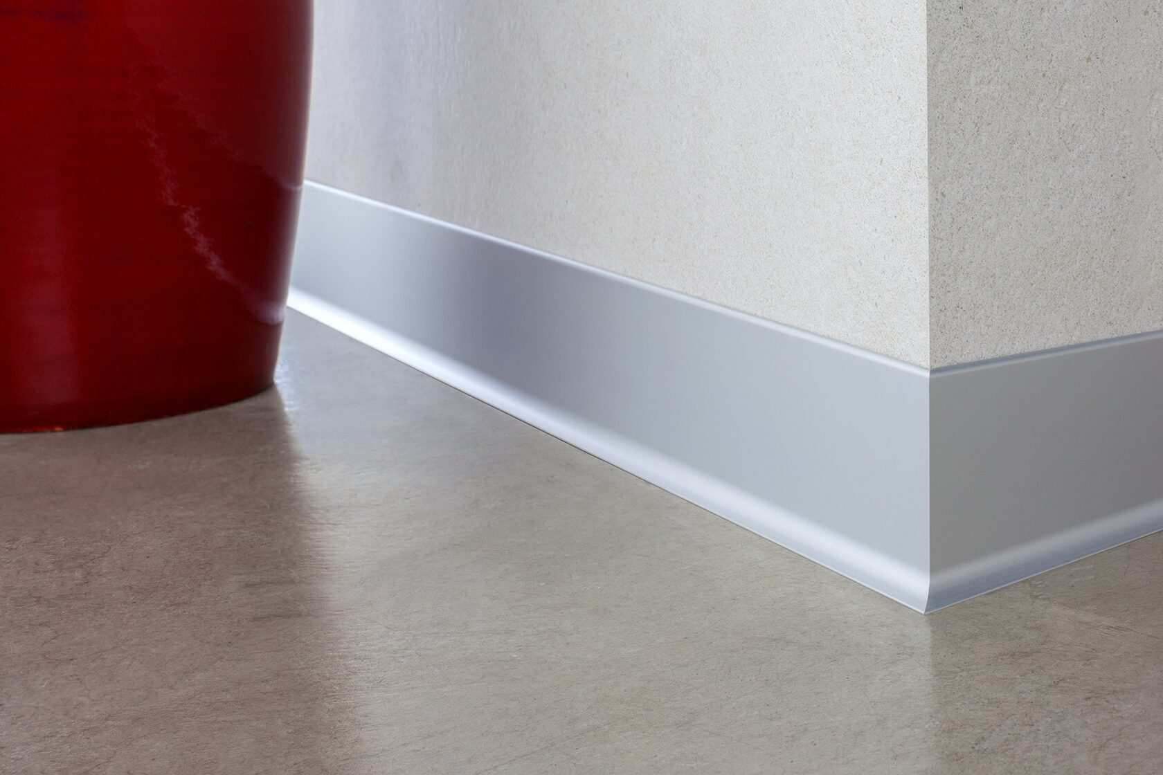 Плинтус алюминиевый Волшебная палочка 40 мм 3,0 м Серебро матовое