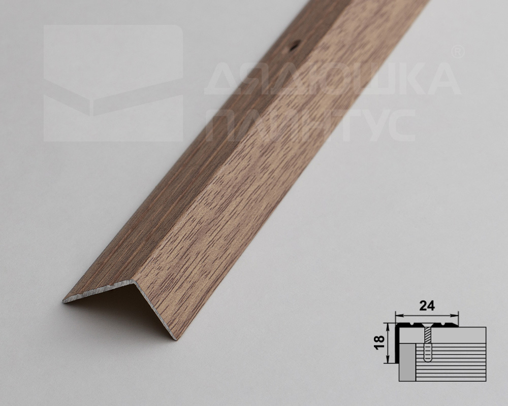 Порог угловой ПУ 03.1800.087 Дуб беленый