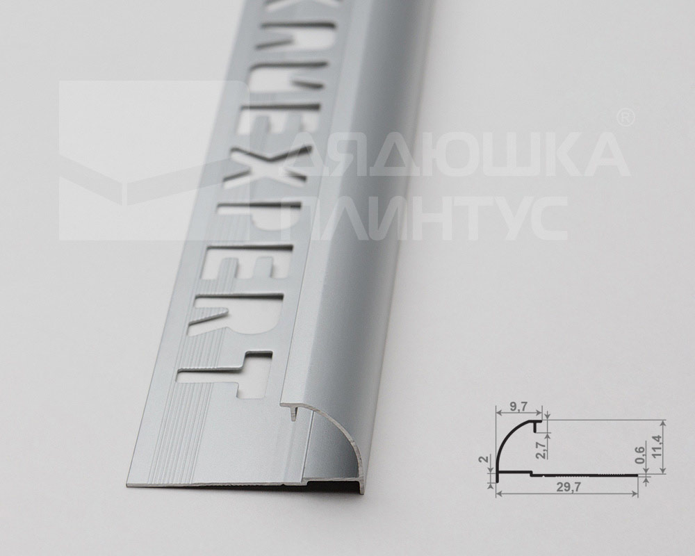 Профиль окантовочный Волшебная палочка Expert MSPKE 03-9K.2700.01L 9Kмм 2,7м Серебро Люкс