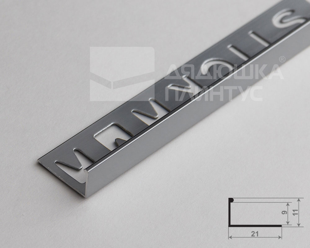 Профиль окантовочный Волшебная палочка MSPK 01.2700.021P Зеркальный антрацит