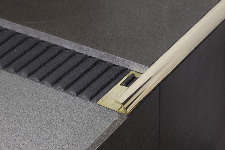 Профиль для плитки внешний Волшебная палочка MSPK 03.2500.PB латунь полированная 10мм*2,5м