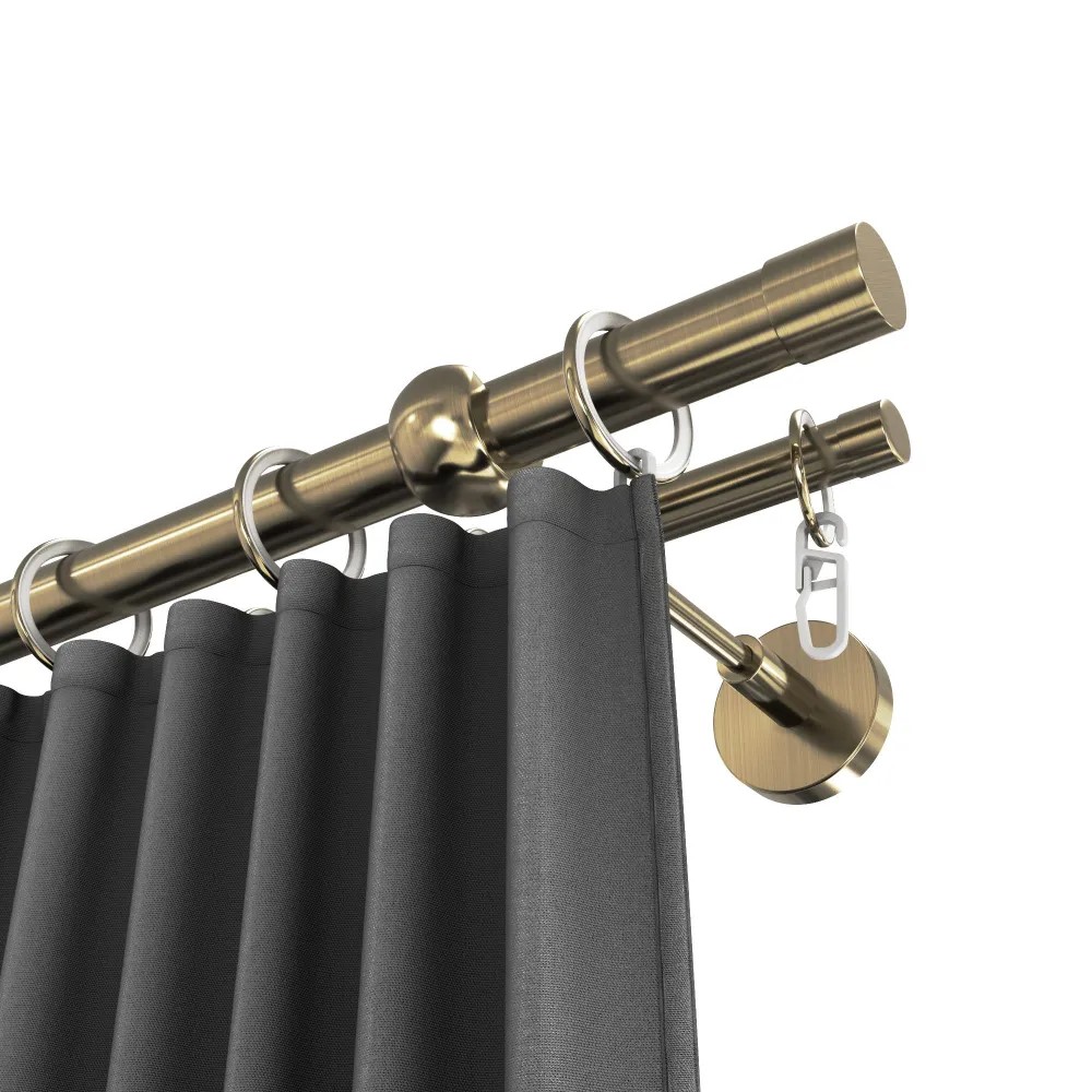 Карниз двухрядный кованый УЮТ d25мм 1,8м Бронза