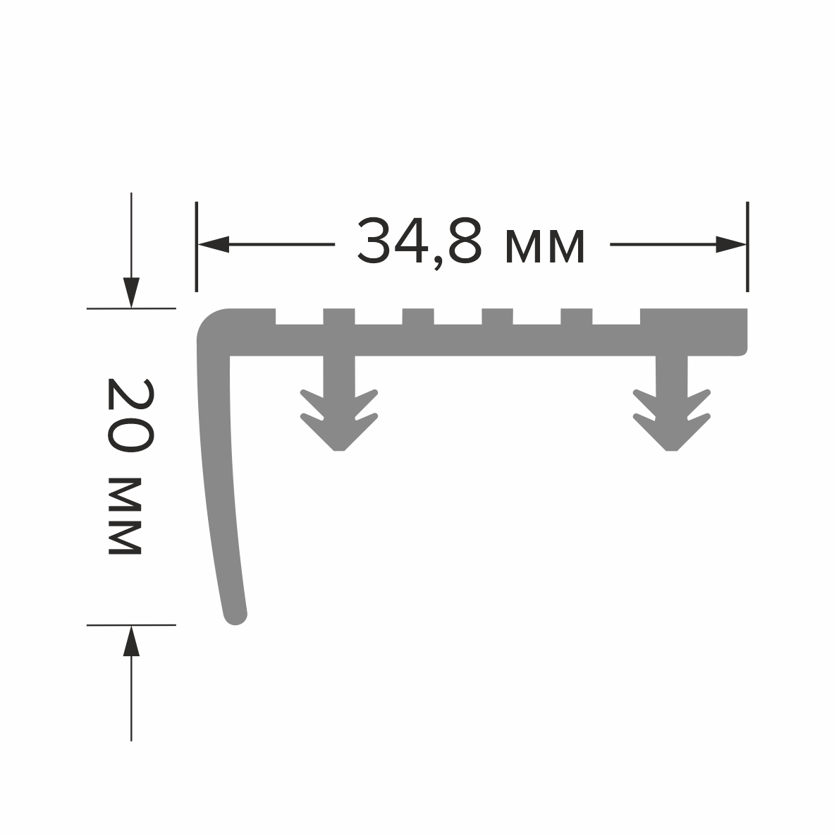 ПВХ-вставка ВПУ 10-1.2500.423 Желтый