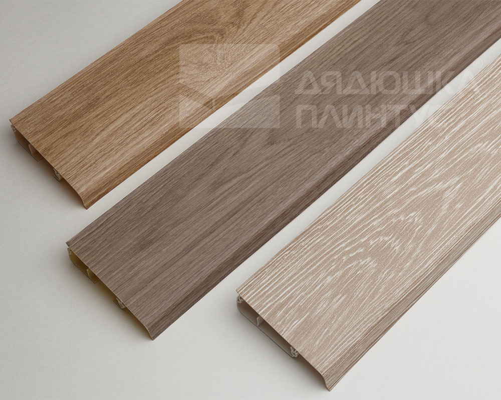 Плинтус ПВХ Salag Lima 72мм 2,5м. Клён Патина