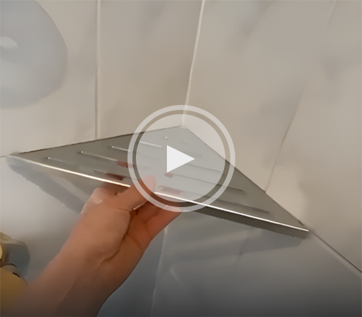 Монтаж полки для ванной и душа