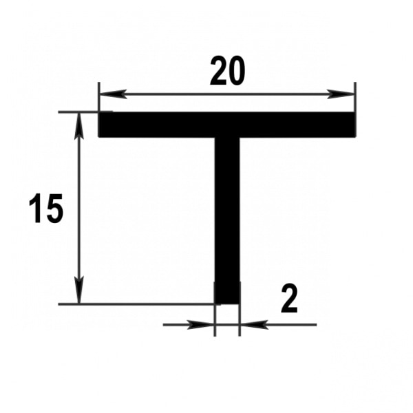 Тавр 20*15 мм Тп 03.2000.504л Бронза. Цена за 5 штук.