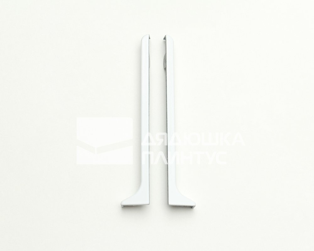 Заглушка для плинтуса алюминиевого Волшебная Палочка 80 мм Белый глянец