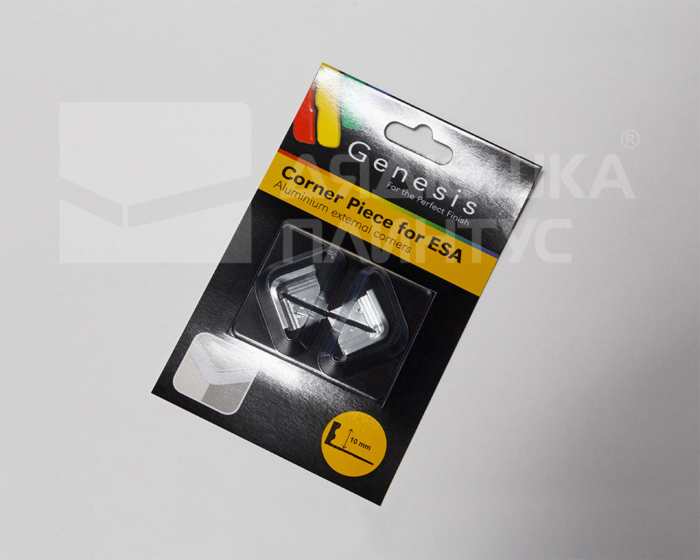 Капсула для ESA 100.91 угол L-образный 10мм. Глянцевое серебро