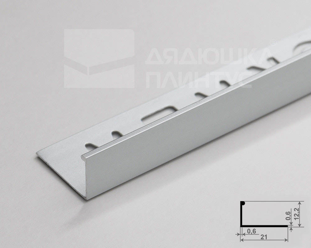 Профиль окантовочный Волшебная палочка Expert MSPKE 01-12.2700.01L 12мм 2,7м Серебро Люкс