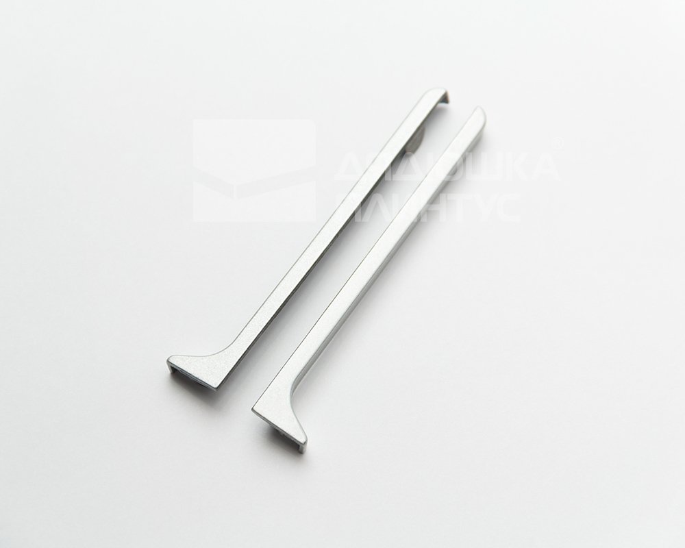 Заглушки для плинтуса Волшебная палочка 80 мм Серебро матовое