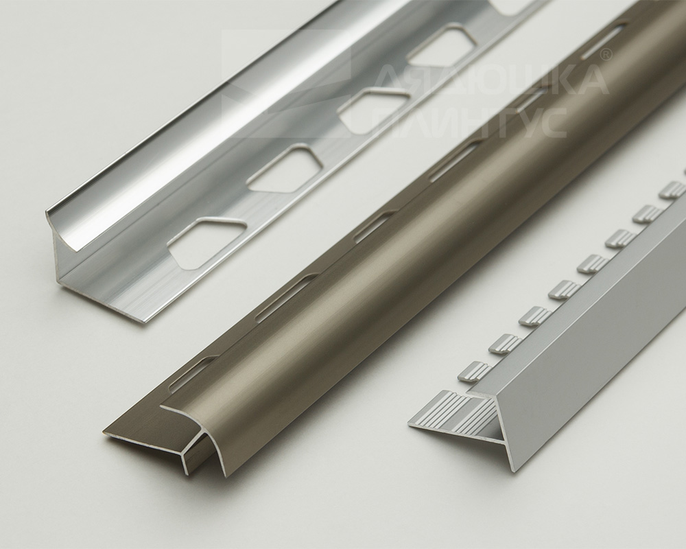 Алюминиевый F-образный профиль (гнущийся) ПФ-10 (381) серебро матовое. 2,7 м