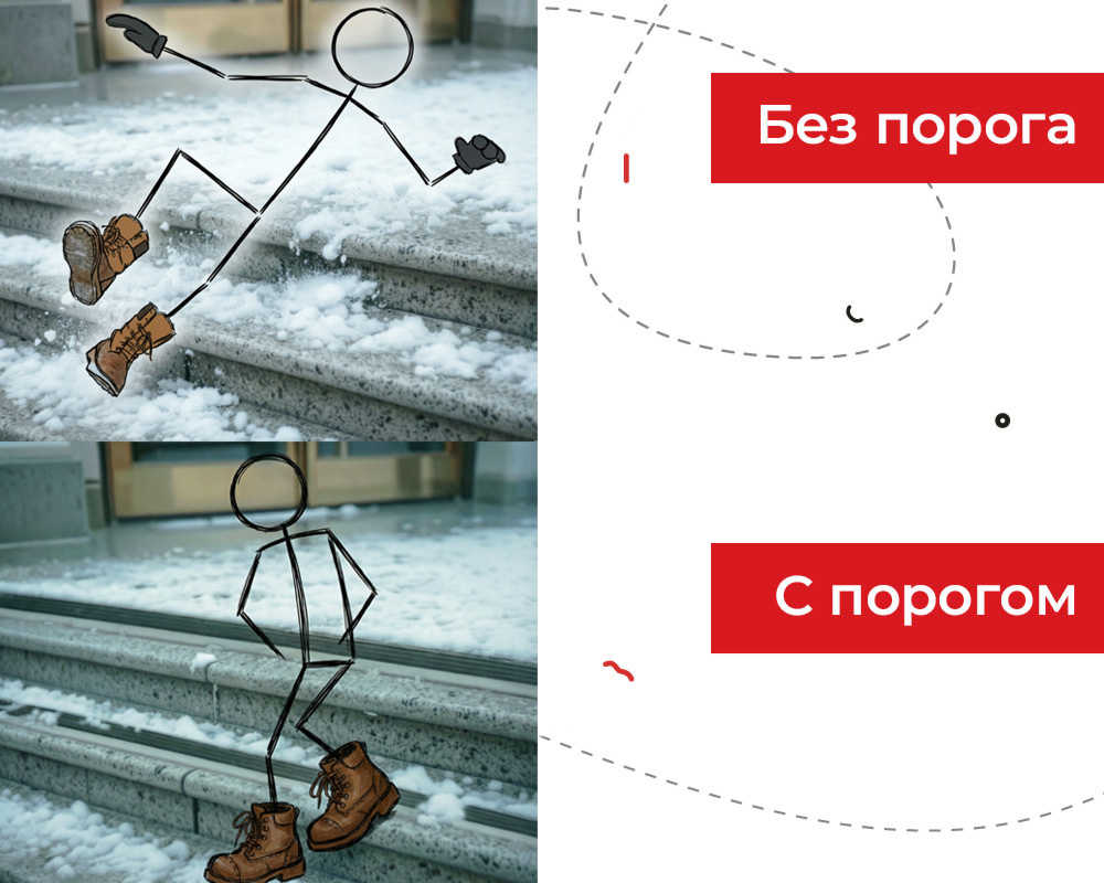 Порог одноуровневый ПС 08-1.2700.201л Серебро