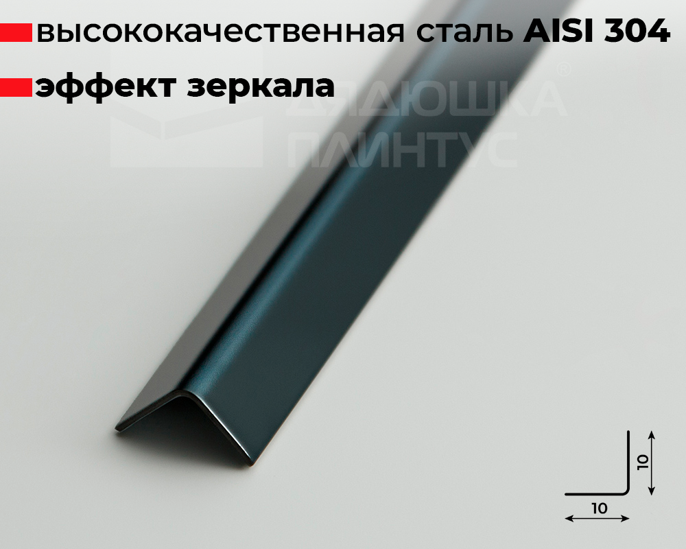 Профиль окантовочный ПУ 10НСЗ(304).2700.015 2,7 м Черный