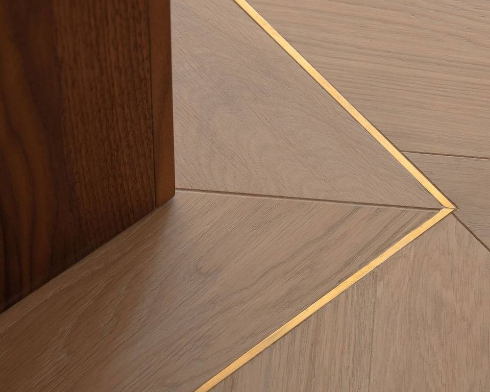 PVL34-04 Профиль Т-образный плоский латунь Антик бронза светлая 13мм х 2.7м