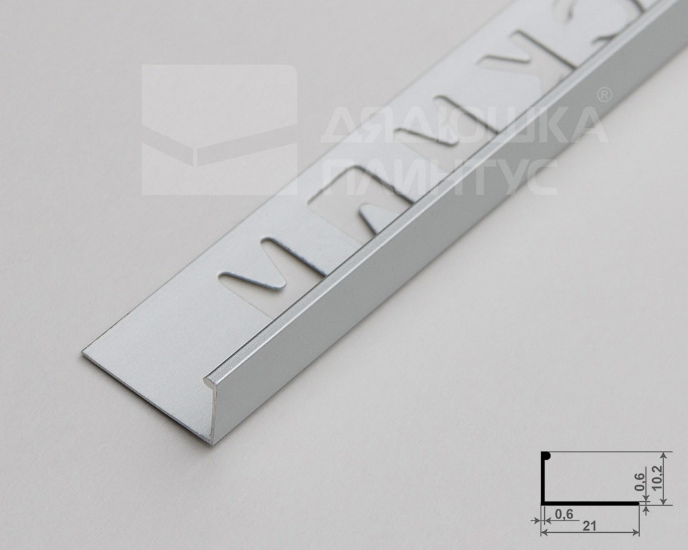 Профиль окантовочный Волшебная палочка Expert MSPKE 01.2700.01L 10мм 2,7м Серебро Люкс