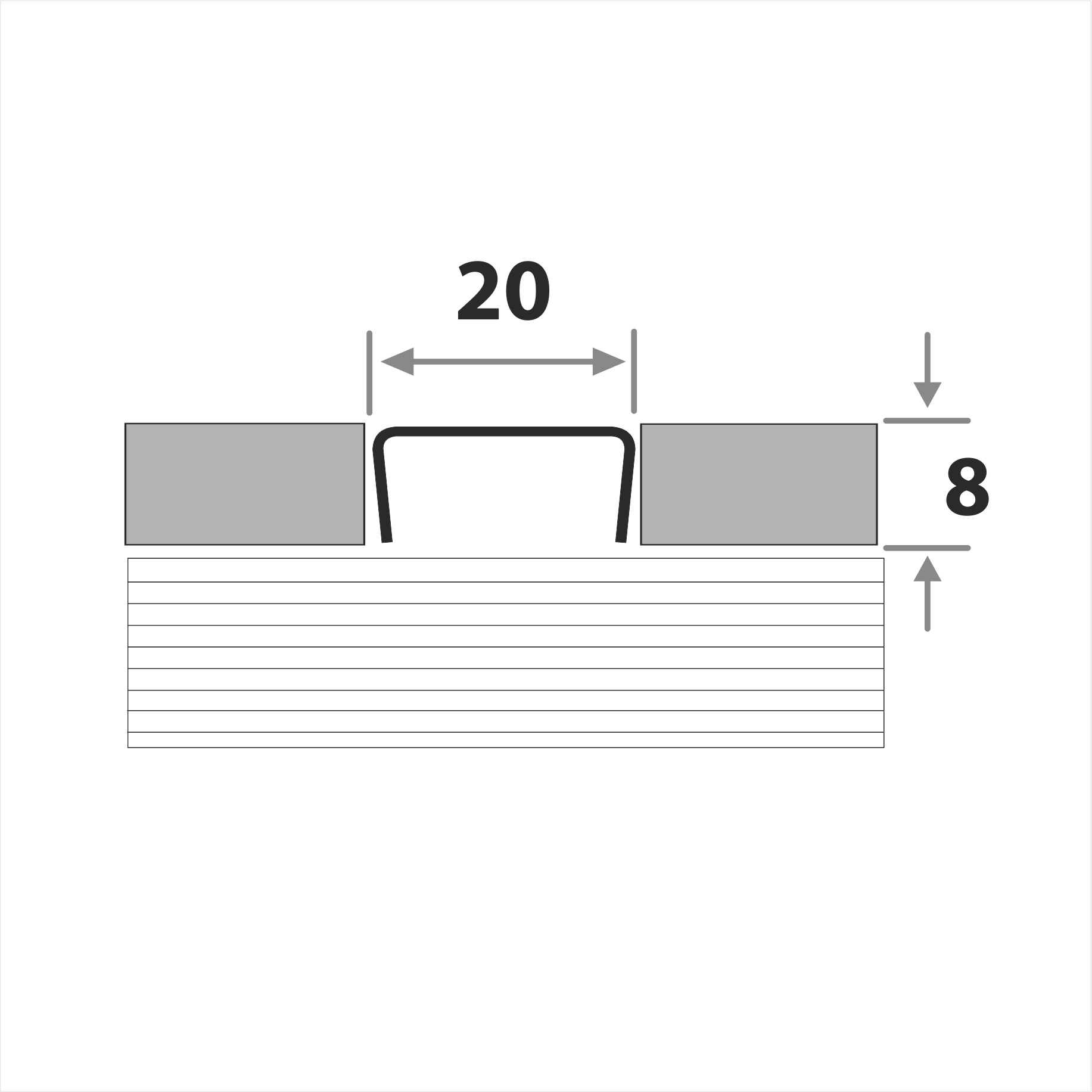 Профиль разделительный ПП 04-8НСМ(304).2700.004 2,7 м Бронза