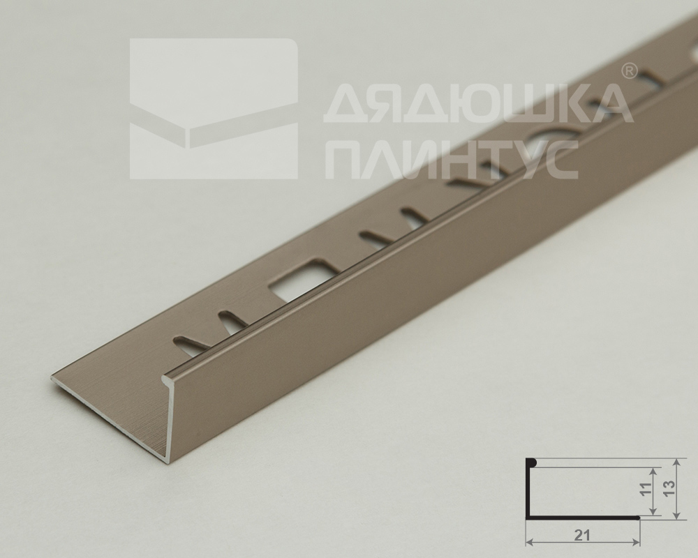 Профиль окантовочный Волшебная палочка MSPK 01-12.2700.042L 12мм 2,7м Шампань матовая