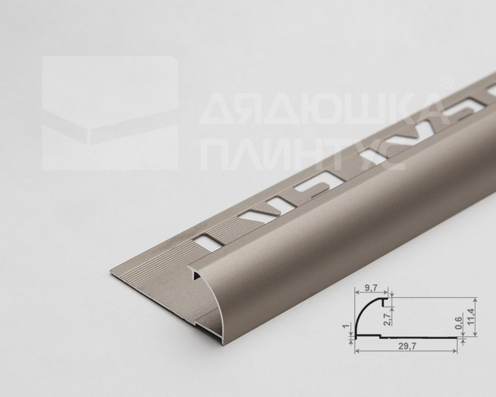 Профиль окантовочный Волшебная палочка Expert MSPKE 03-9.2700.042L 10мм 2,7м Шампань матовая