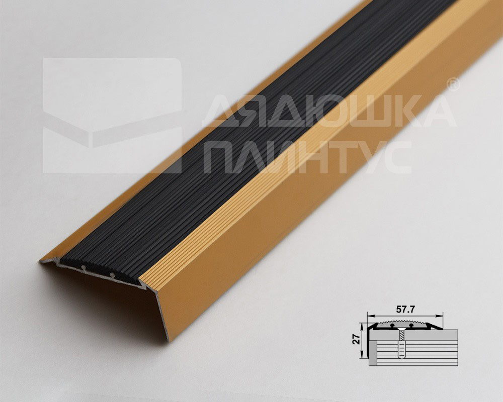 Порог угловой ПУ 70.2700.202л Золото