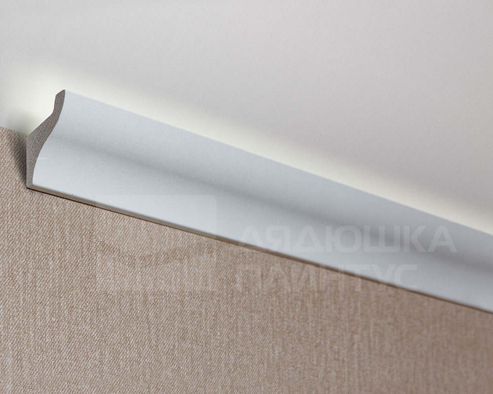 Карниз потолочный из полистирола высокой плотностиNMC IL3 50*32,5*2000 Белый под покраску