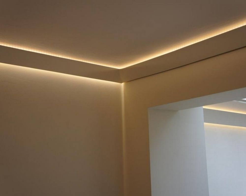 Карниз потолочный NMC IL5 50*50*2000. Белый под подсветку