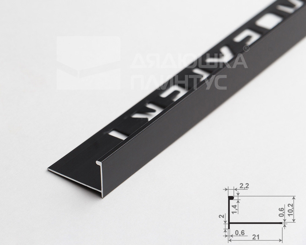 Профиль окантовочный Волшебная палочка Expert MSPKE 01K.2700.15 10мм 2,7м Чёрный