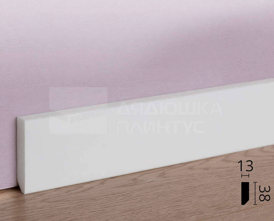 Плинтус из полистирола высокой плотности NMC Wallstyl FT1 Белый