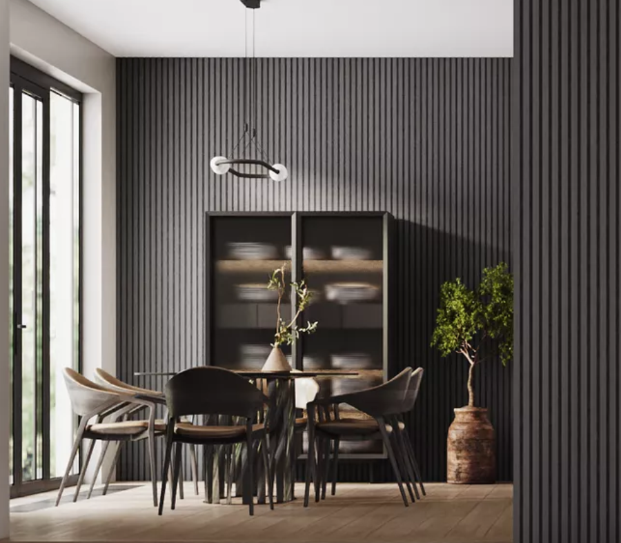 Панель МДФ 3D Лайн Модерн 165*2750мм. L04 Черный