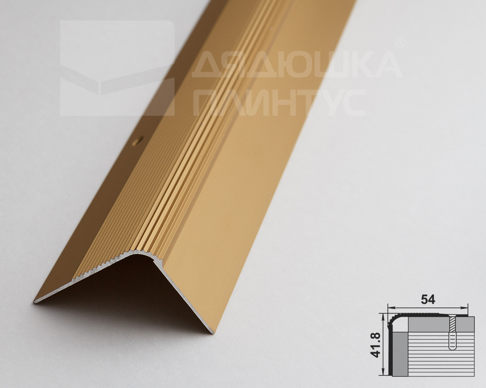 Порог угловой ПУ 02.1800.02л Золото