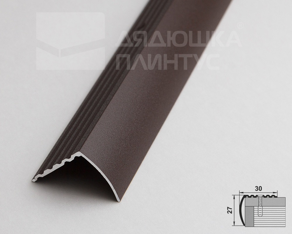 Порог угловой ПУ 04.1800.03 Шоколад