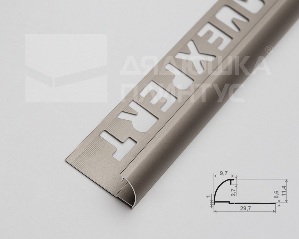 Профиль окантовочный Волшебная палочка Expert MSPKE 03-9.2700.042L 10мм 2,7м Шампань матовая