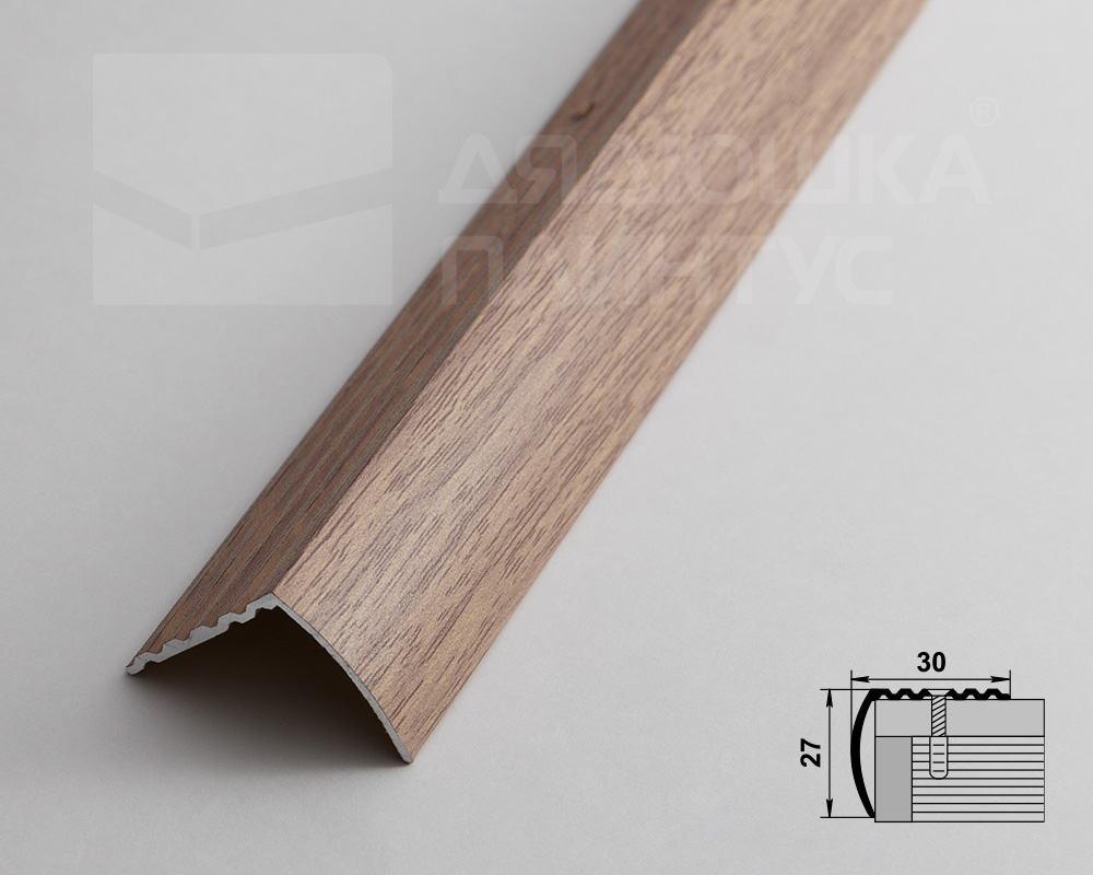 Порог угловой ПУ 04.2700.287 Дуб беленый