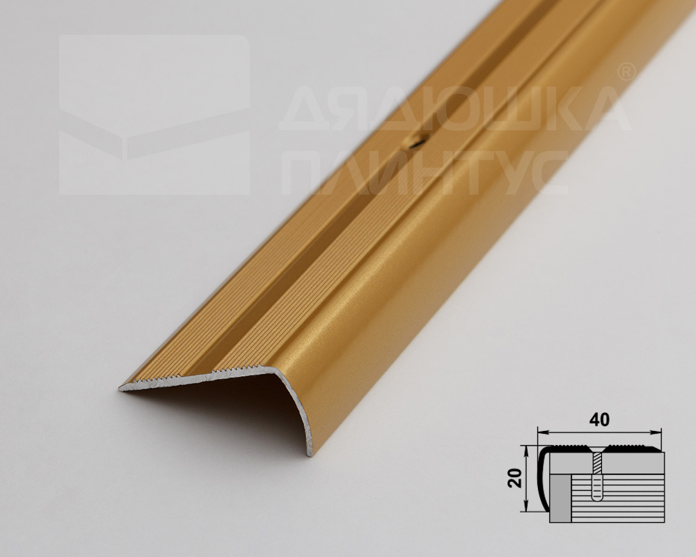 Порог угловой ПУ 06.1800.02л Золото