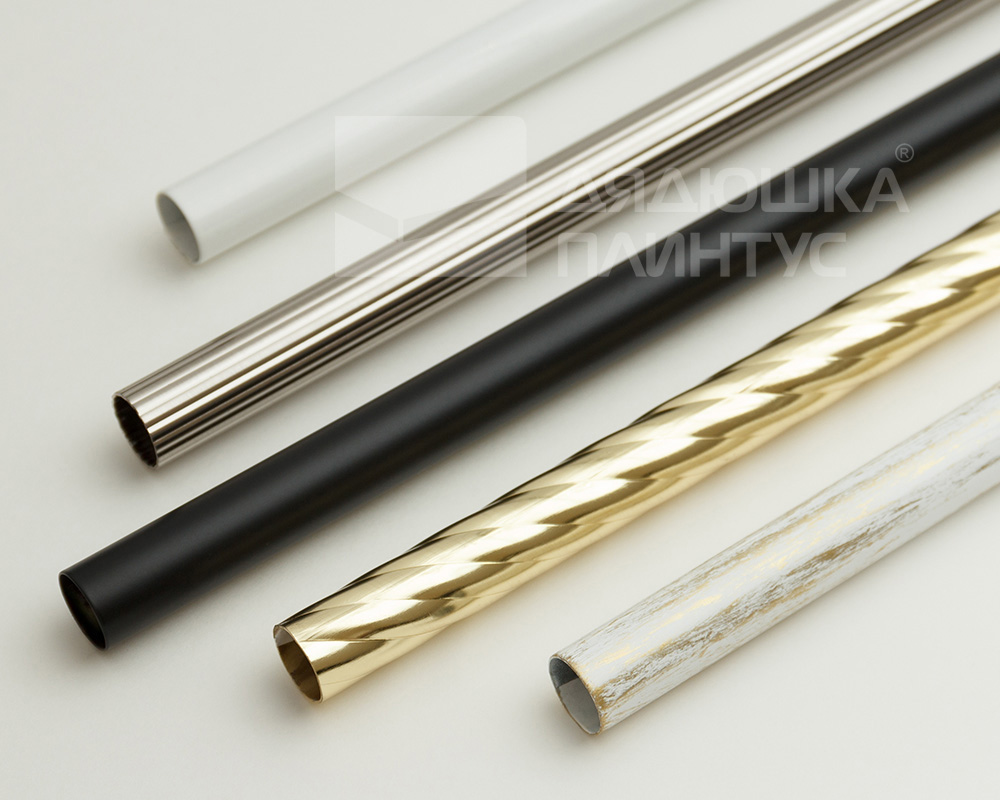 Карниз двухрядный кованый УЮТ d16мм 2,8м Белый/Золото