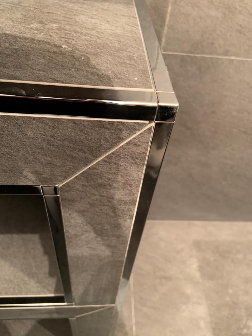 Капсула для прямоугол. профиля 10 мм Анод Титан. CPJQSAT 10/2