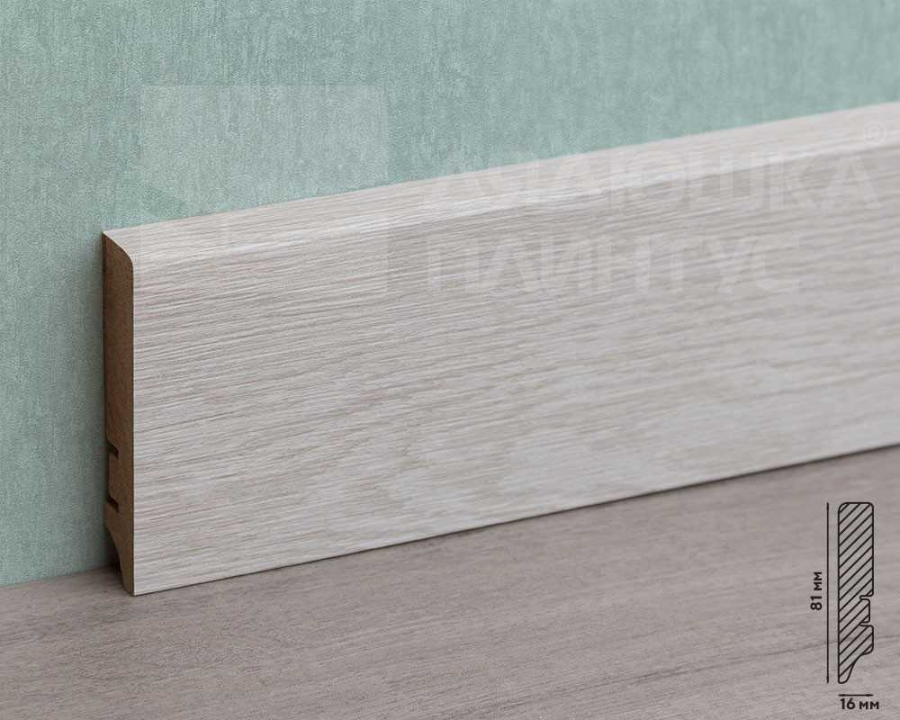 Плинтус МДФ Волшебная палочка. Гарден .203 Дуб белый