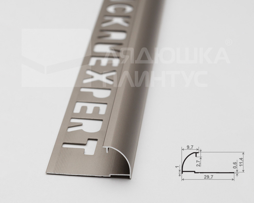 Профиль окантовочный Волшебная палочка Expert MSPKE 03-9.2700.042L 10мм 2,7м Шампань матовая