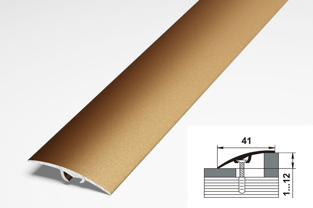 Порог разноуровневый ПР 06.900.04 Бронза