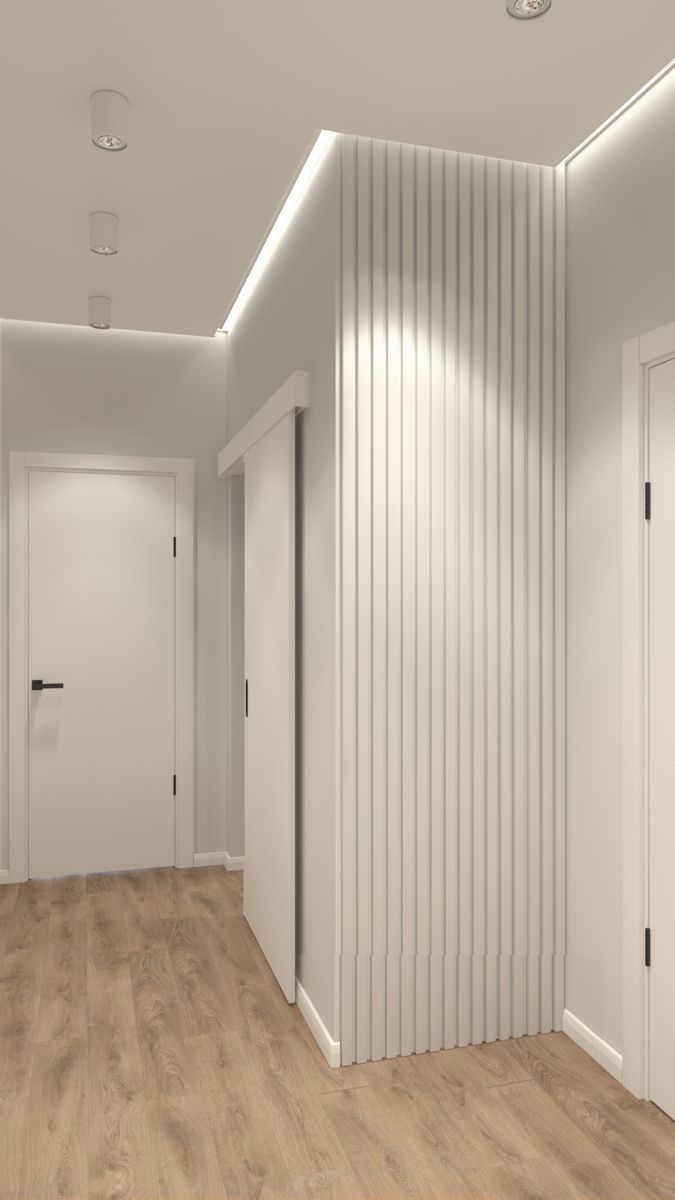 Стеновая панель МДФ. 2760*122*12мм AP122507.91 Белый под покраску