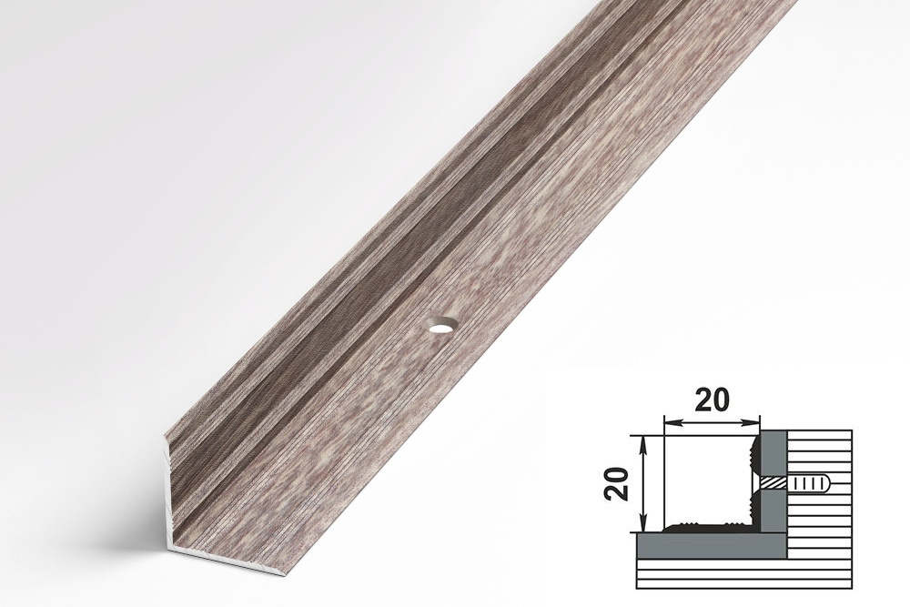 Порог угловой ПУ 05-1.2700.245 Дуб дымчатый