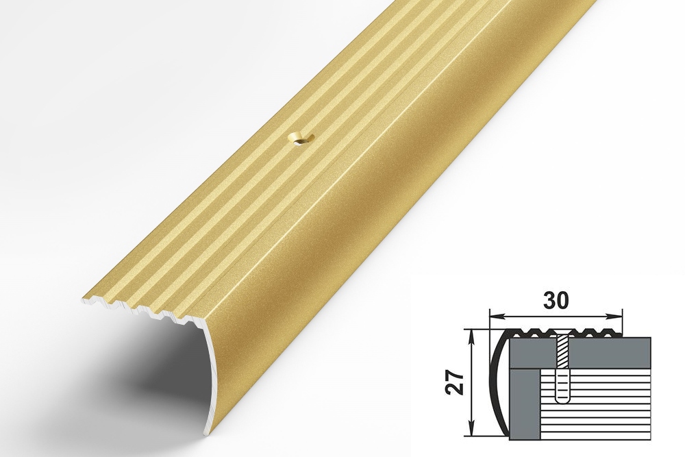 Порог угловой ПУ 04.1800.02л Золото