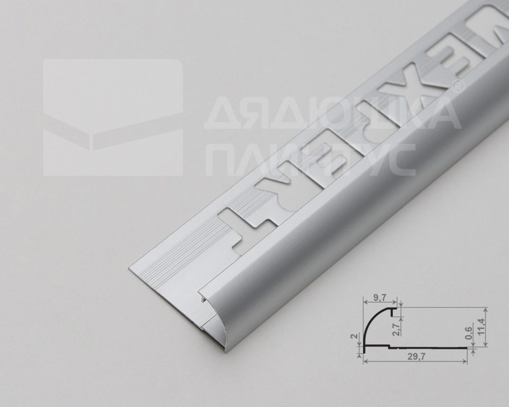 Профиль окантовочный Волшебная палочка Expert MSPKE 03-9K.2700.01L 9Kмм 2,7м Серебро Люкс