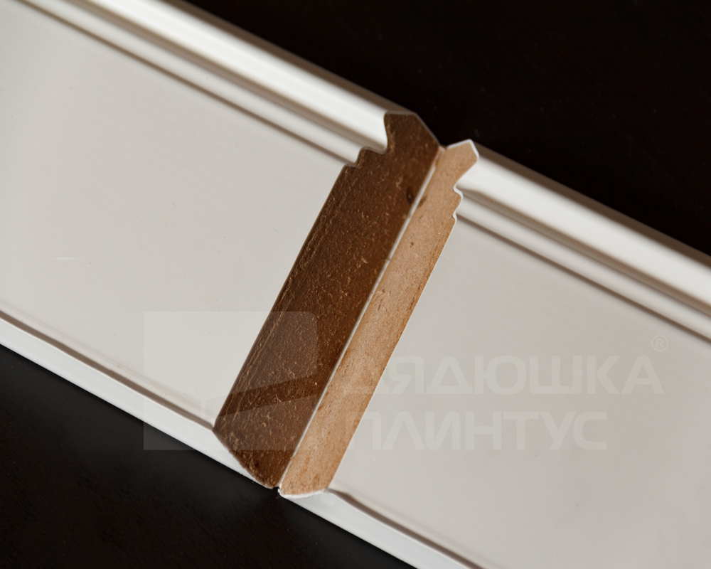 Плинтус ХДФ Dollken Cubu Hamburg Style 80мм х 2,5 м 5012 Белый