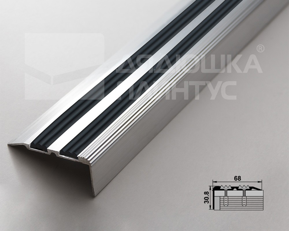 Порог угловой ПУ 07.1800.001ч Алюминий