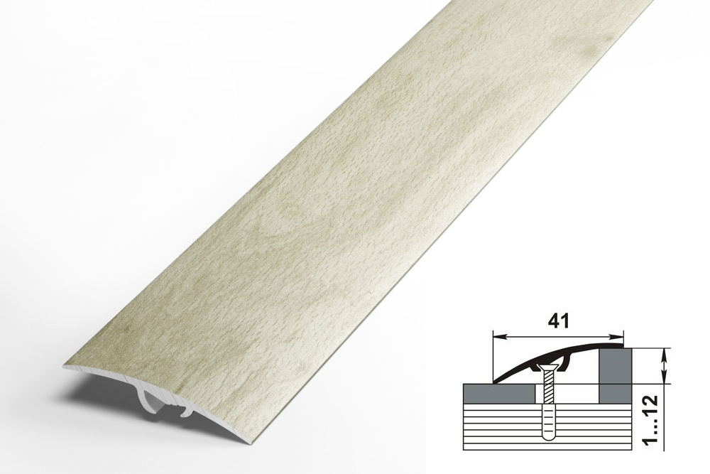 Порог разноуровневый ПР 06.2700.2R173 Дуб беленый