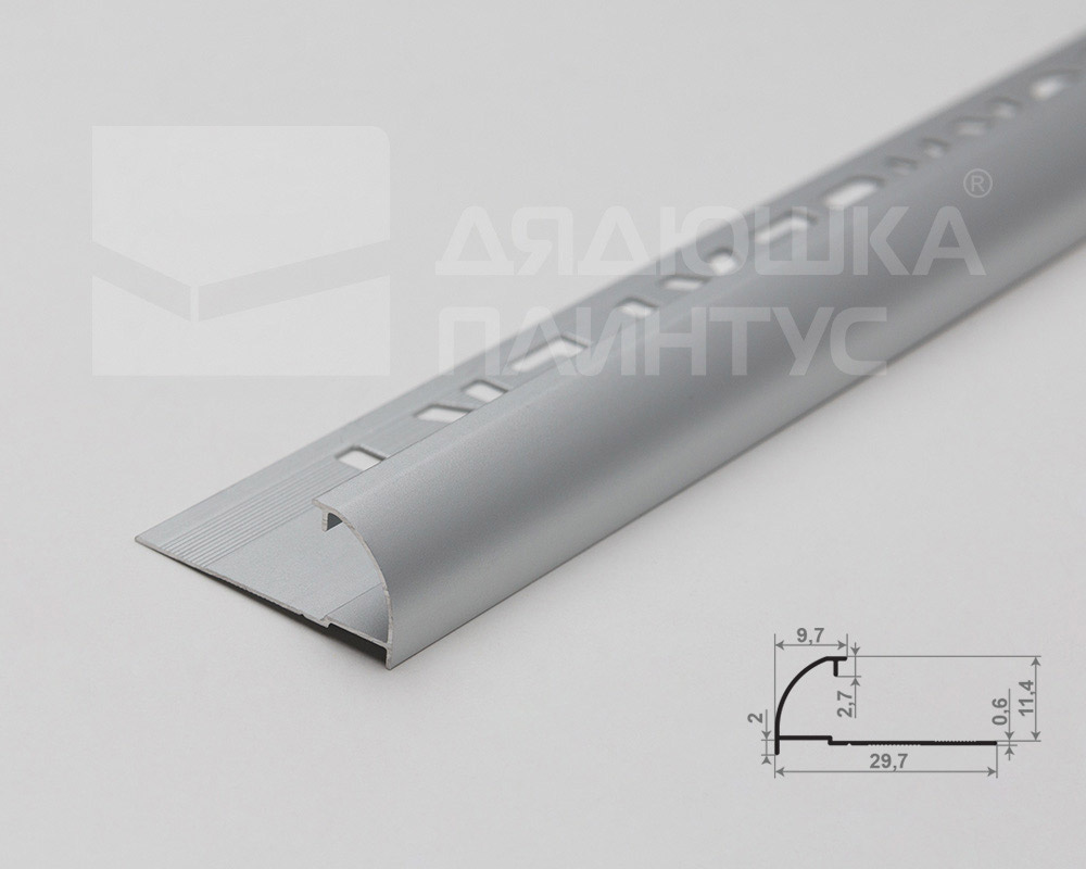 Профиль окантовочный Волшебная палочка Expert MSPKE 03-9K.2700.01L 9Kмм 2,7м Серебро Люкс