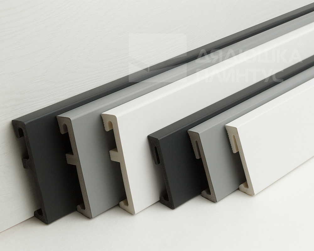 Плинтус напольный Salag Alpha 100 Серый 2,4м