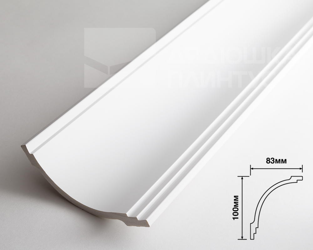 Плинтус потолочный из полистирола высокой плотности HI-WOOD A130V1 100х83мм 2,0м